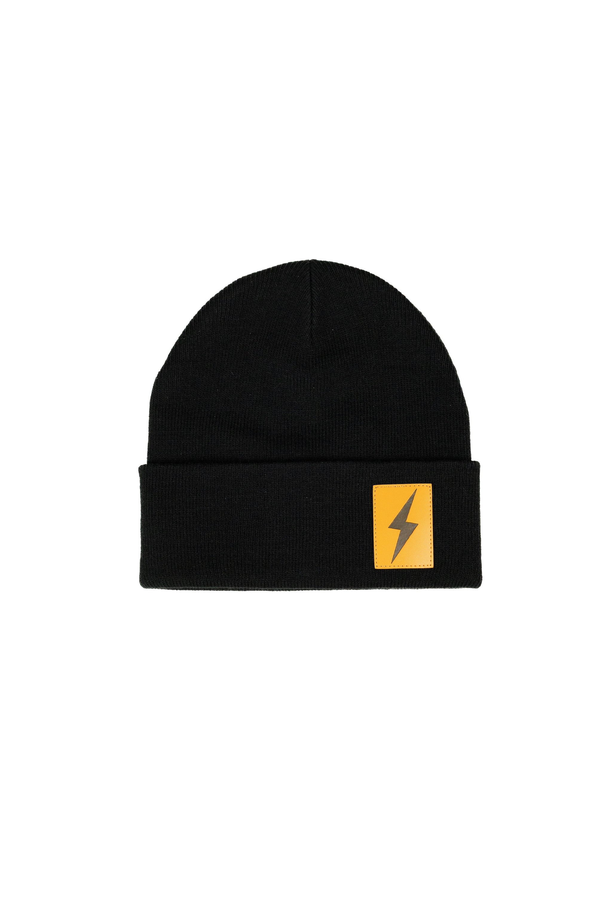 BOLT Patch Cuffed Beanie - Black- quickbuy