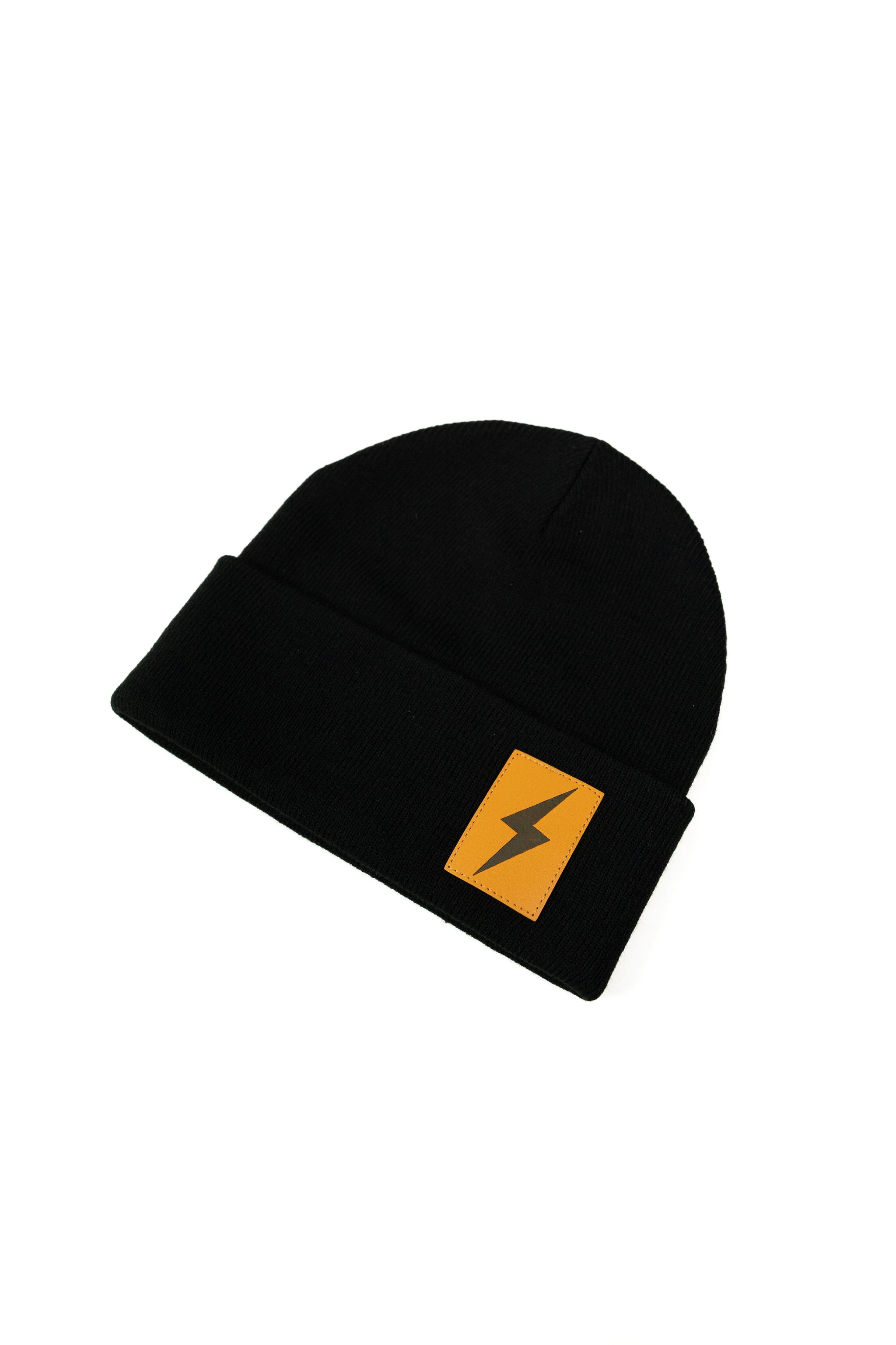BOLT Patch Cuffed Beanie - Black- quickbuy