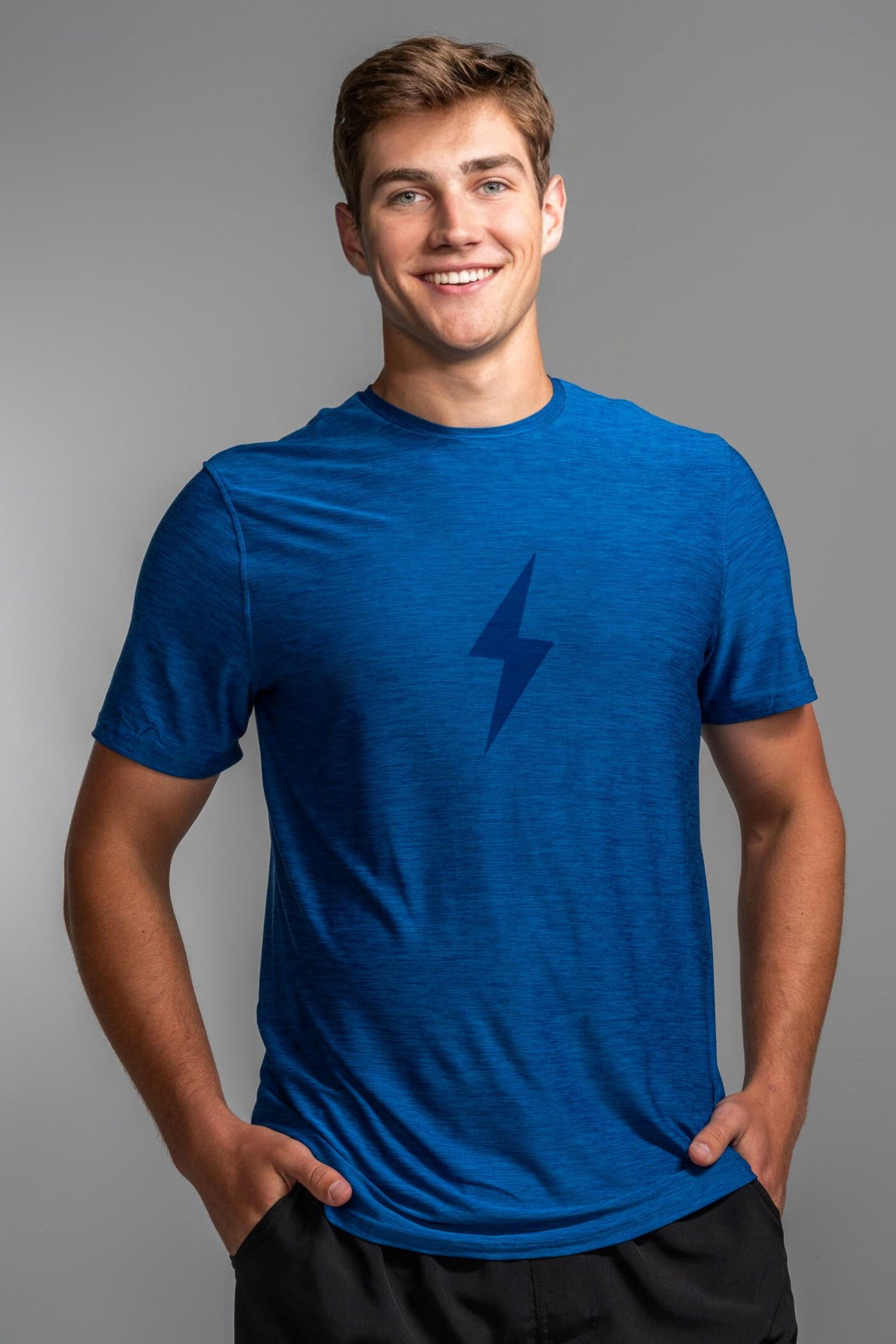SuperSoft BOLT Short Sleeve Shirt - Blue- thumb 1
