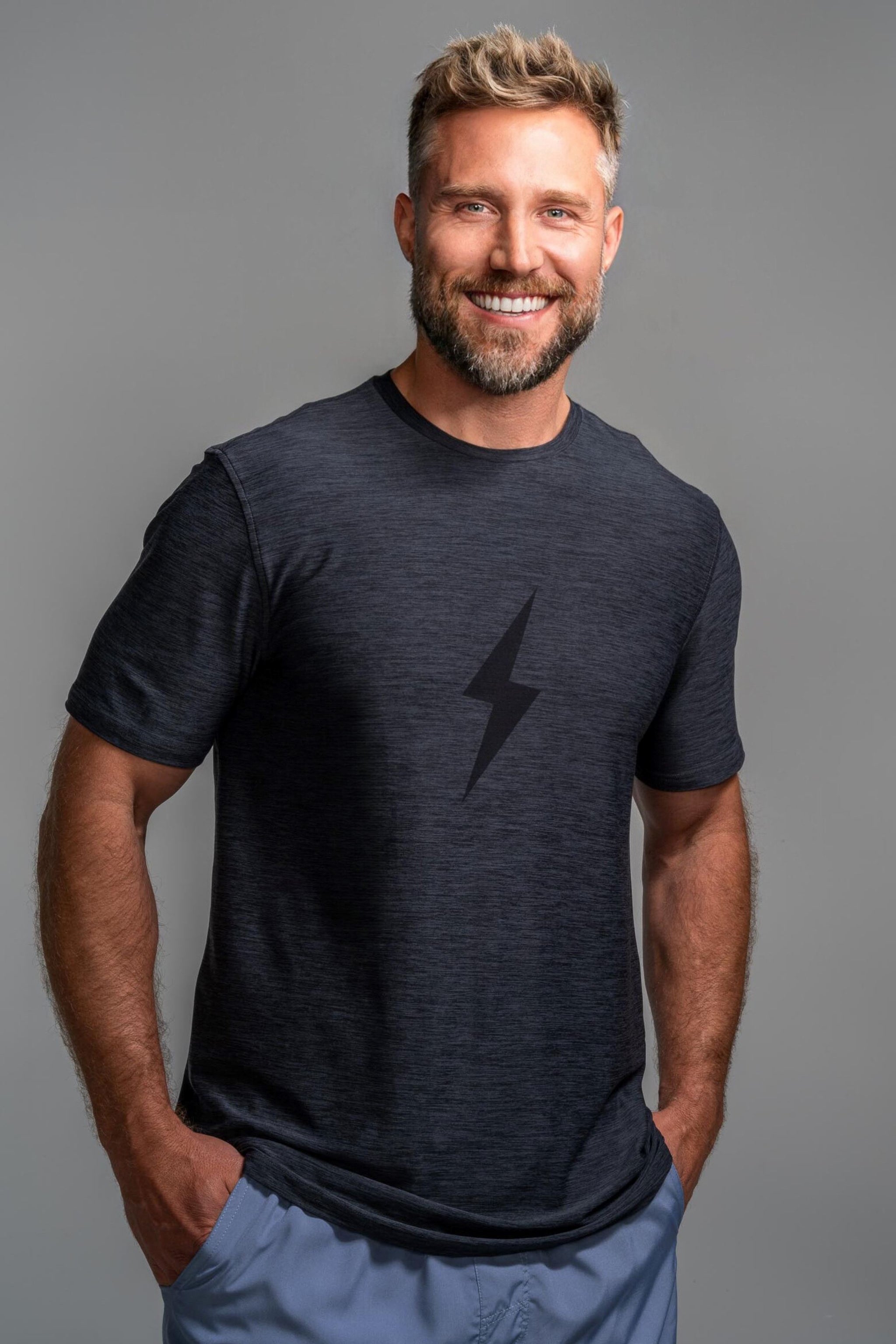SuperSoft BOLT Short Sleeve Shirt - Charcoal- thumb 1