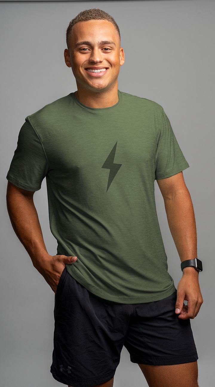 SuperSoft BOLT Short Sleeve Shirt - Olive Green- quickbuy