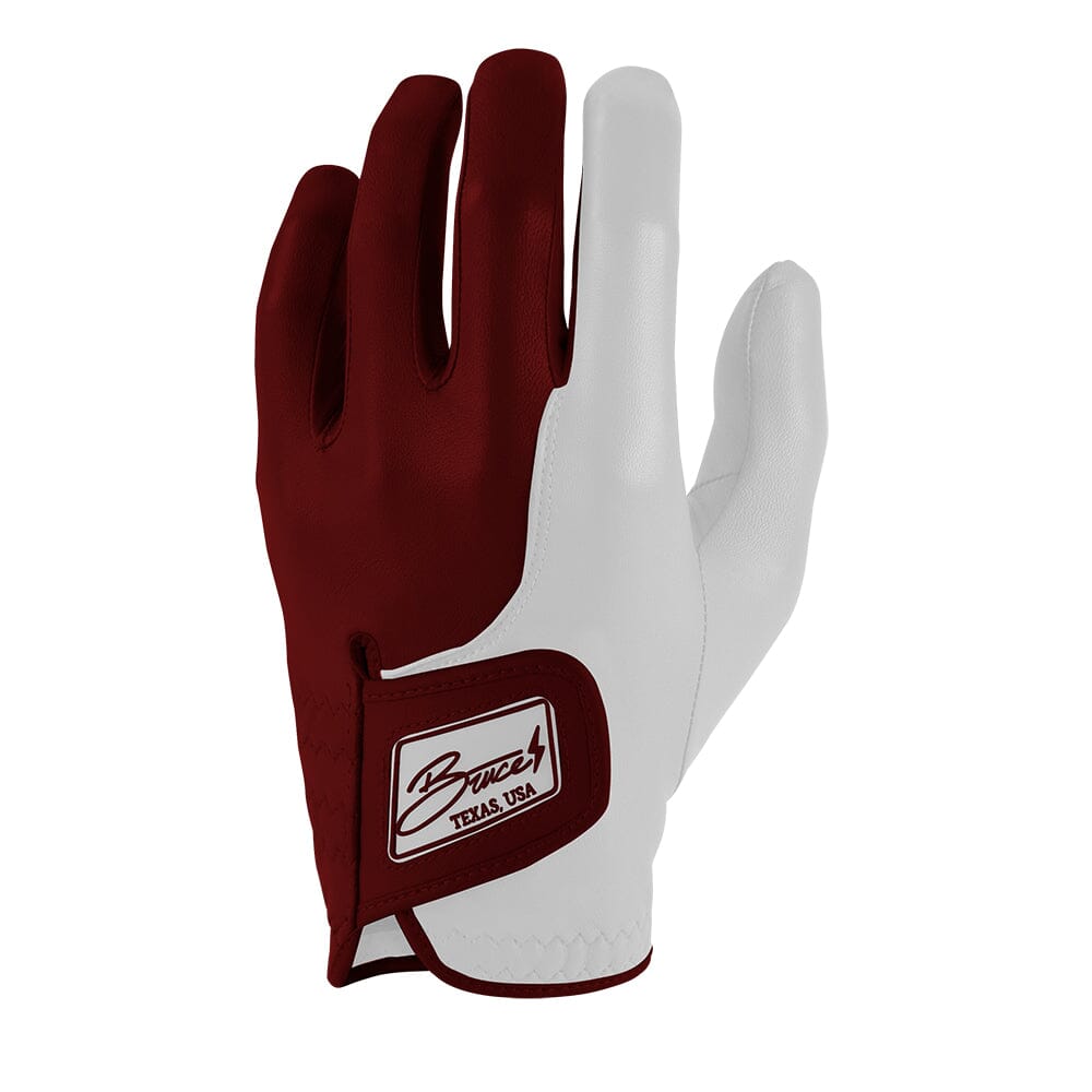 Bear Series Golf Gloves (On Left, 2-Pack) - College Station Maroon- quickbuy