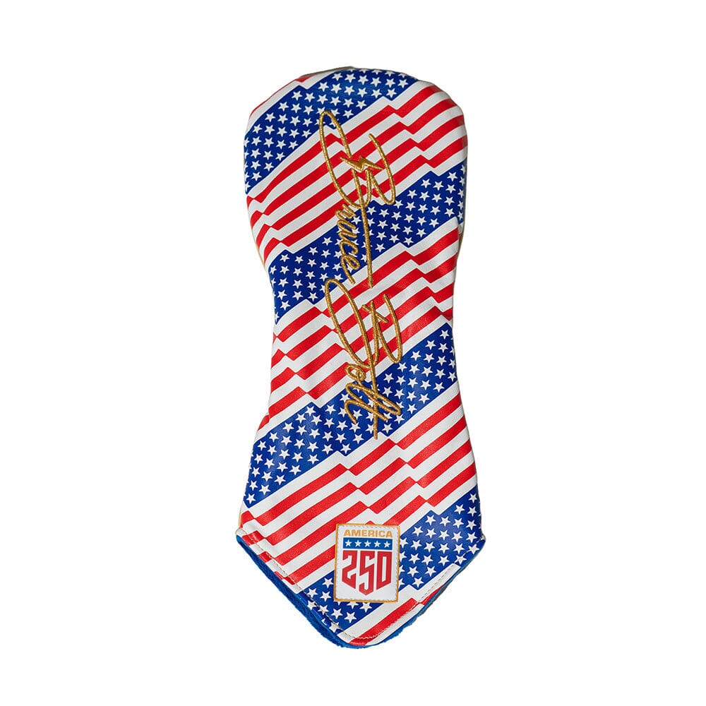 "BRUCE BOLT" Leather Driver Headcover - All American- thumb 2