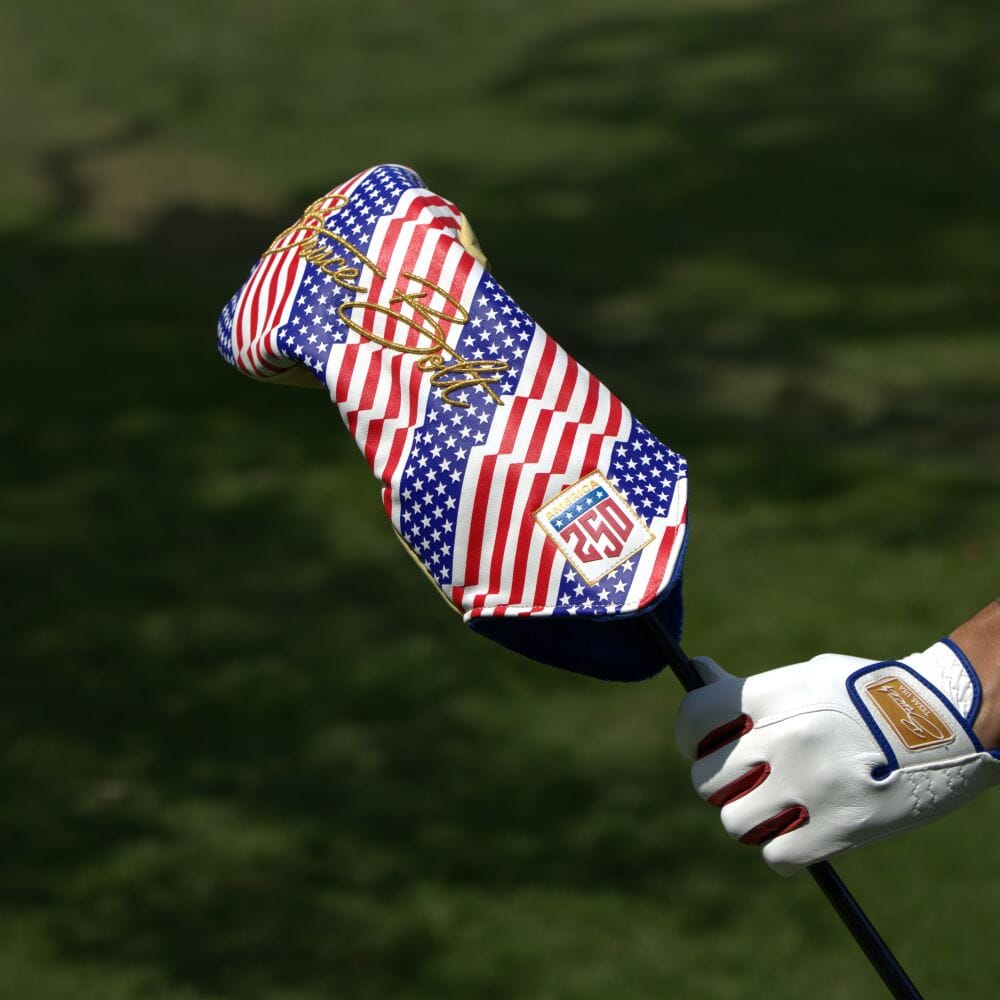 "BRUCE BOLT" Leather Driver Headcover - All American- thumb 1
