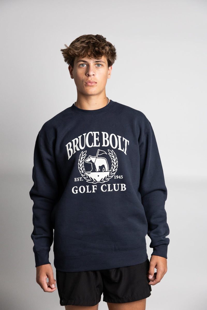 CLUBHAUS “The Crew” Crewneck - Navy bruce-bolt-golf-club-crewneck-