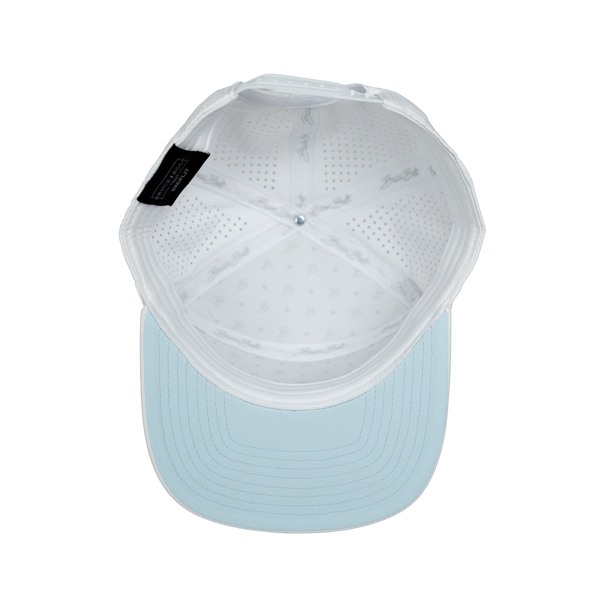 "BRUCE BOLT" Golf Performance Snapback Hat - White- thumb 6