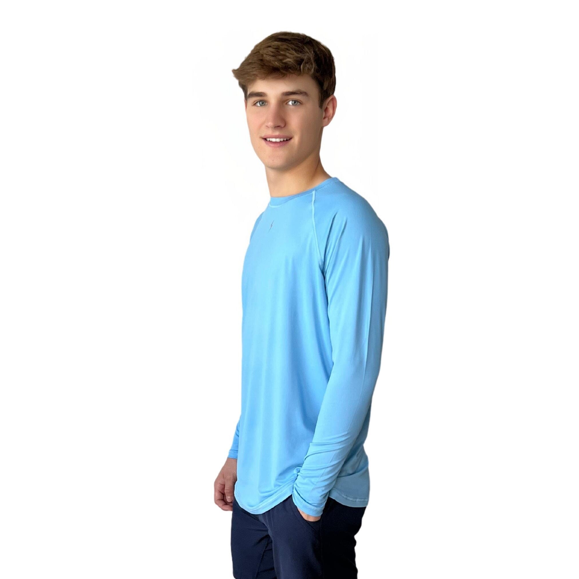 Performance Long Sleeve Shirt - Baby Blue- thumb 2