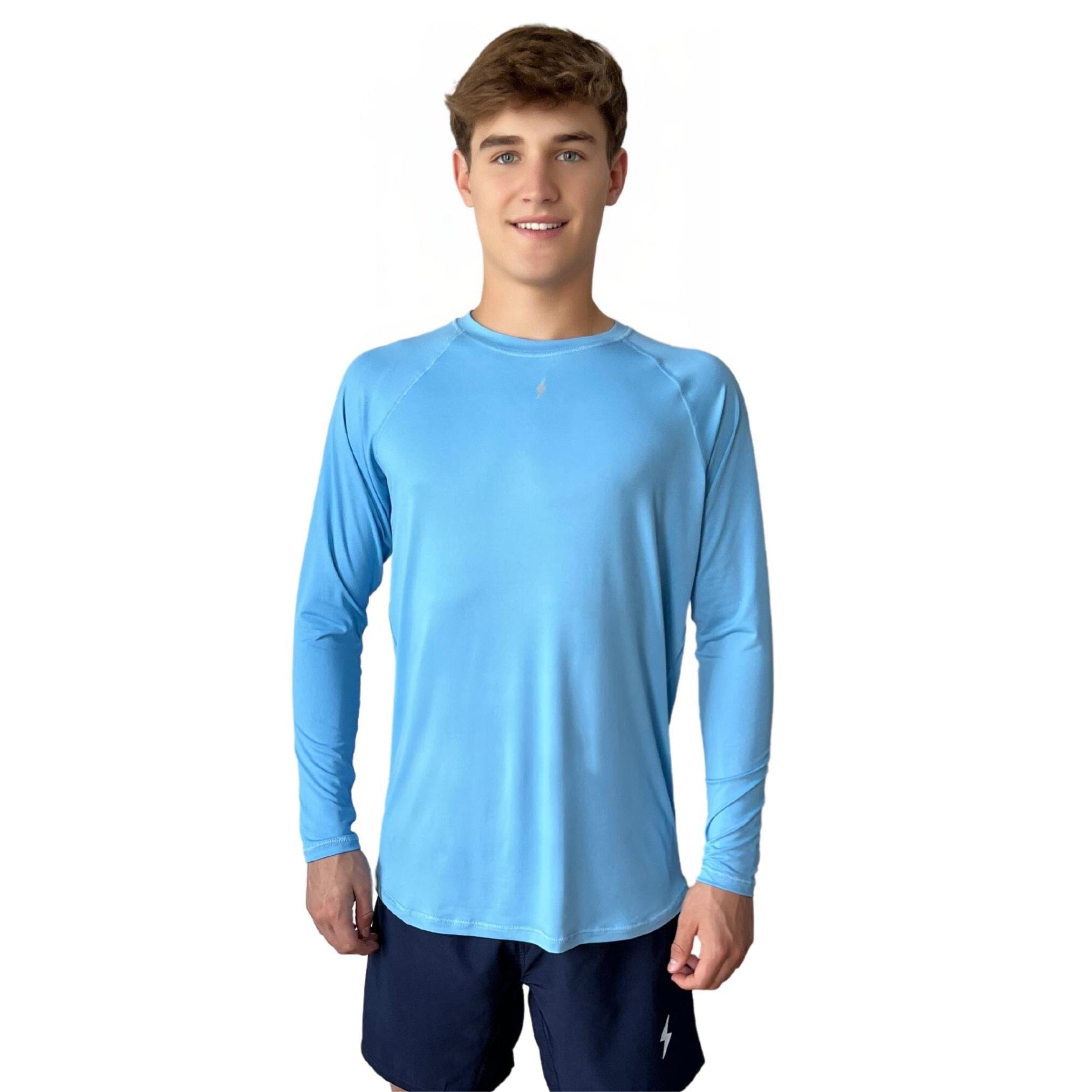 Performance Long Sleeve Shirt - Baby Blue- thumb 1