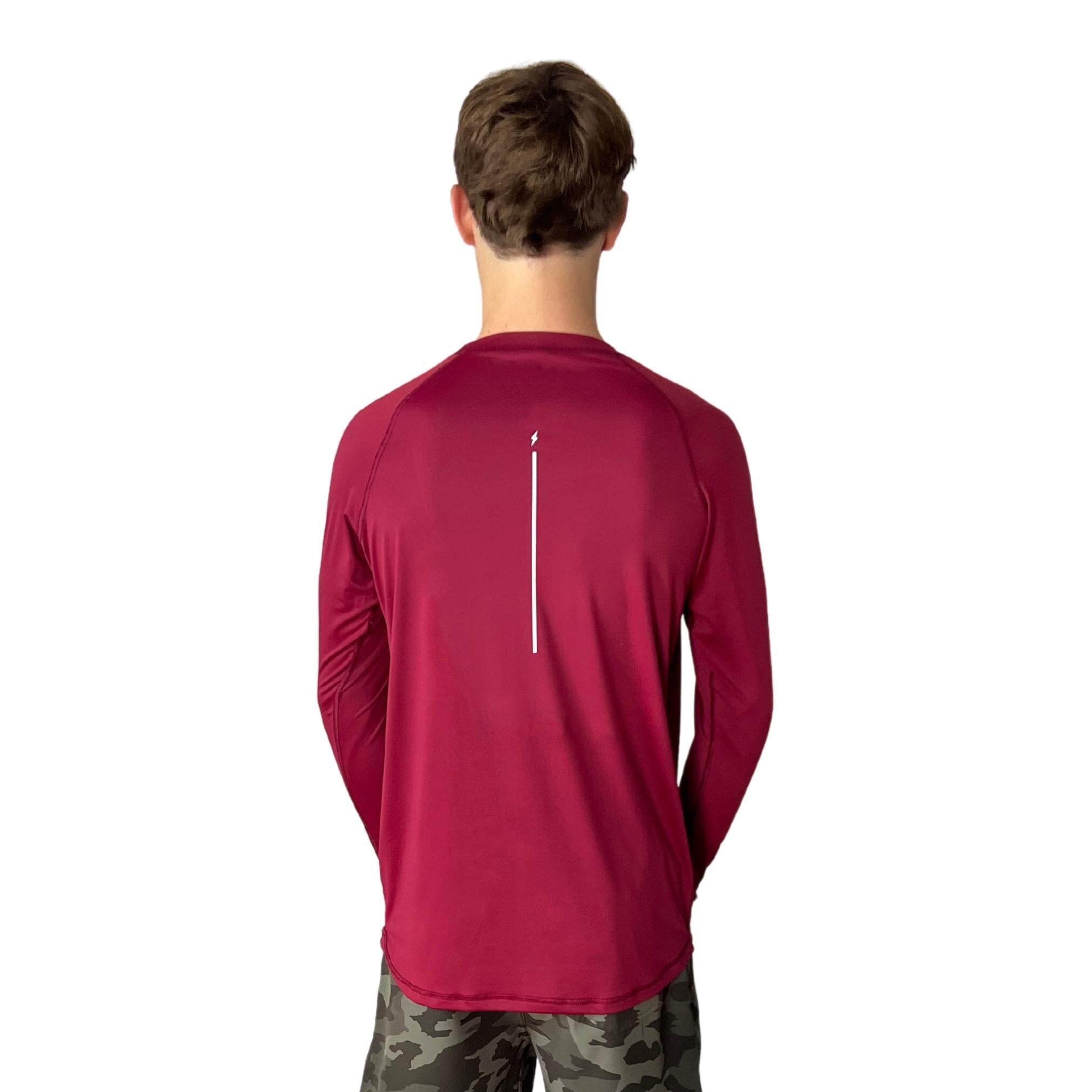 Performance Long Sleeve Shirt - Maroon- thumb 5
