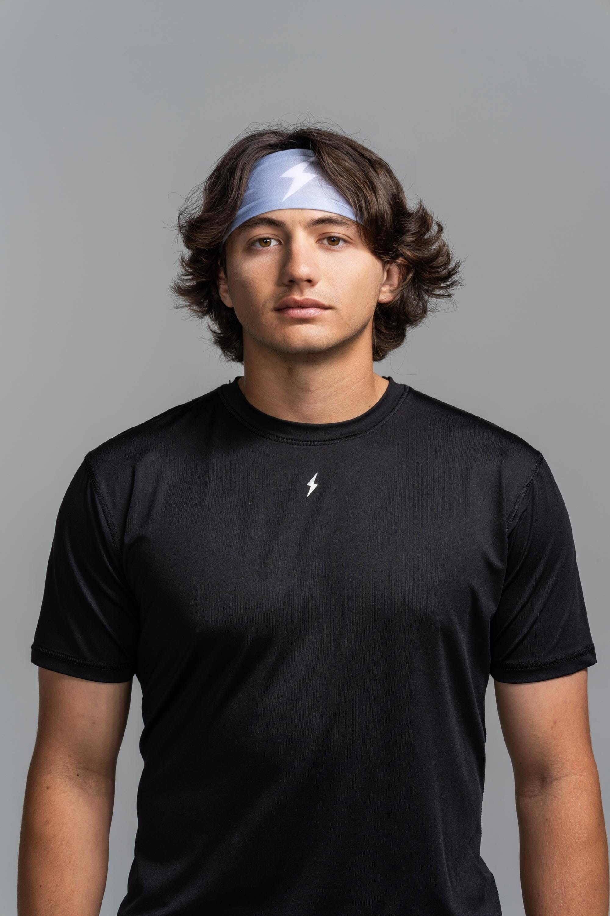 Performance Wide Headband - Grey- thumb 2