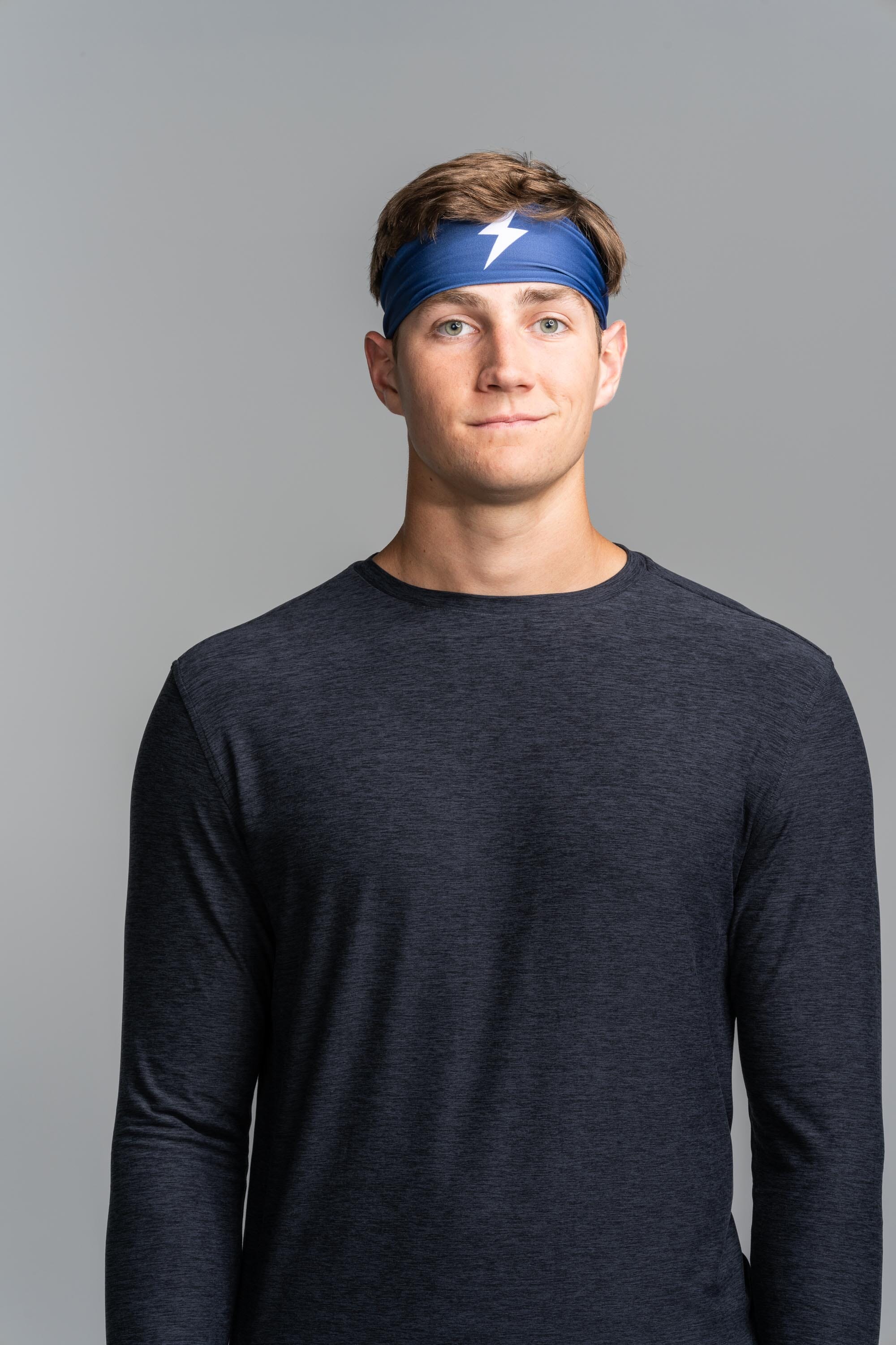 Performance Wide Headband - Navy- thumb 2