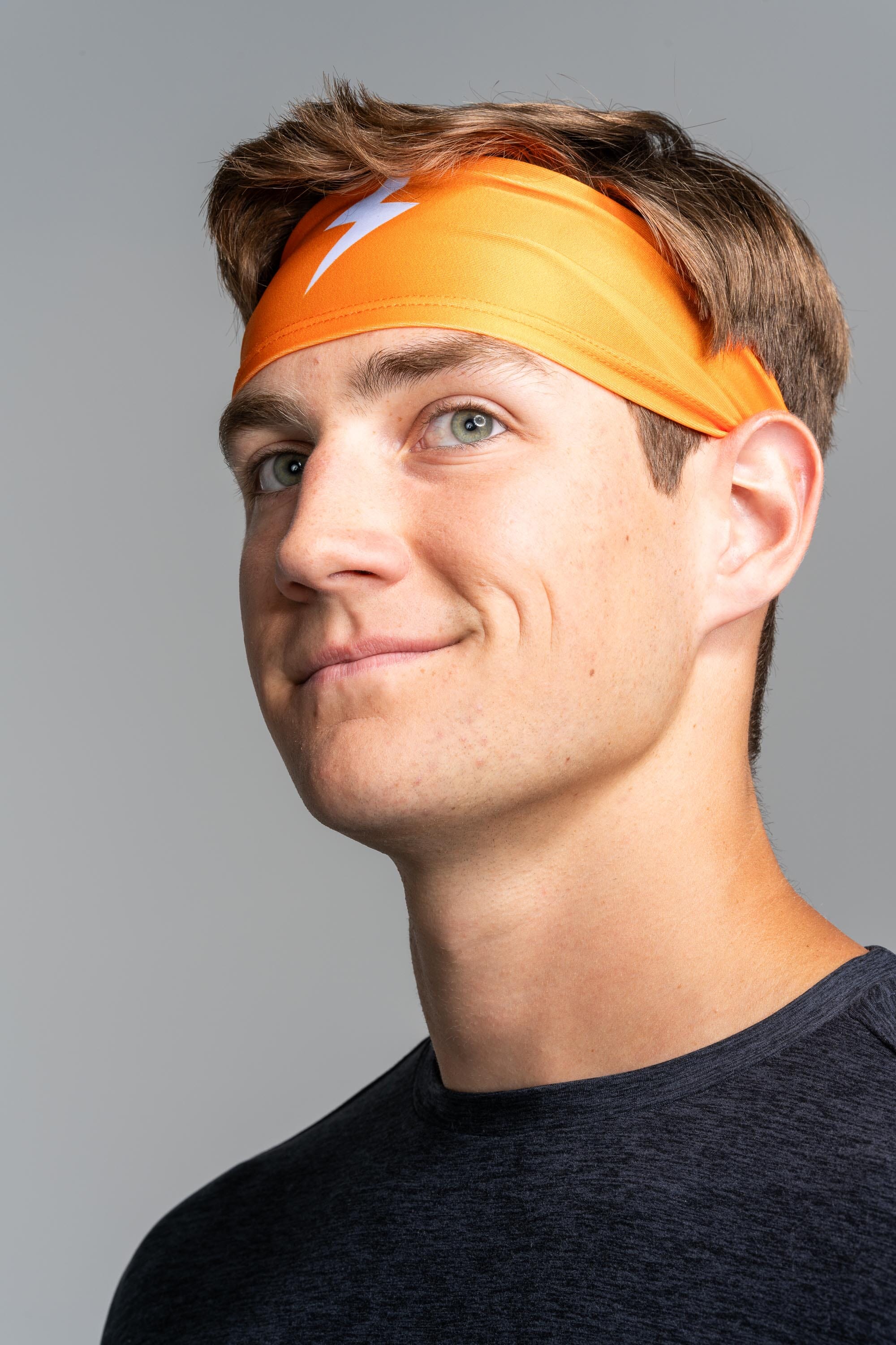 Performance Wide Headband - Orange- thumb 1