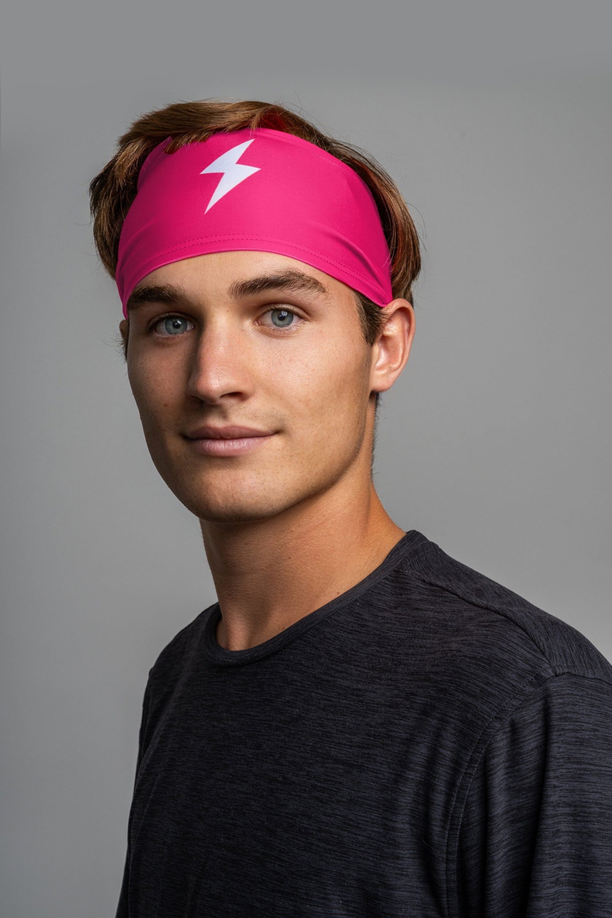 Performance Wide Headband - Pink- thumb 2