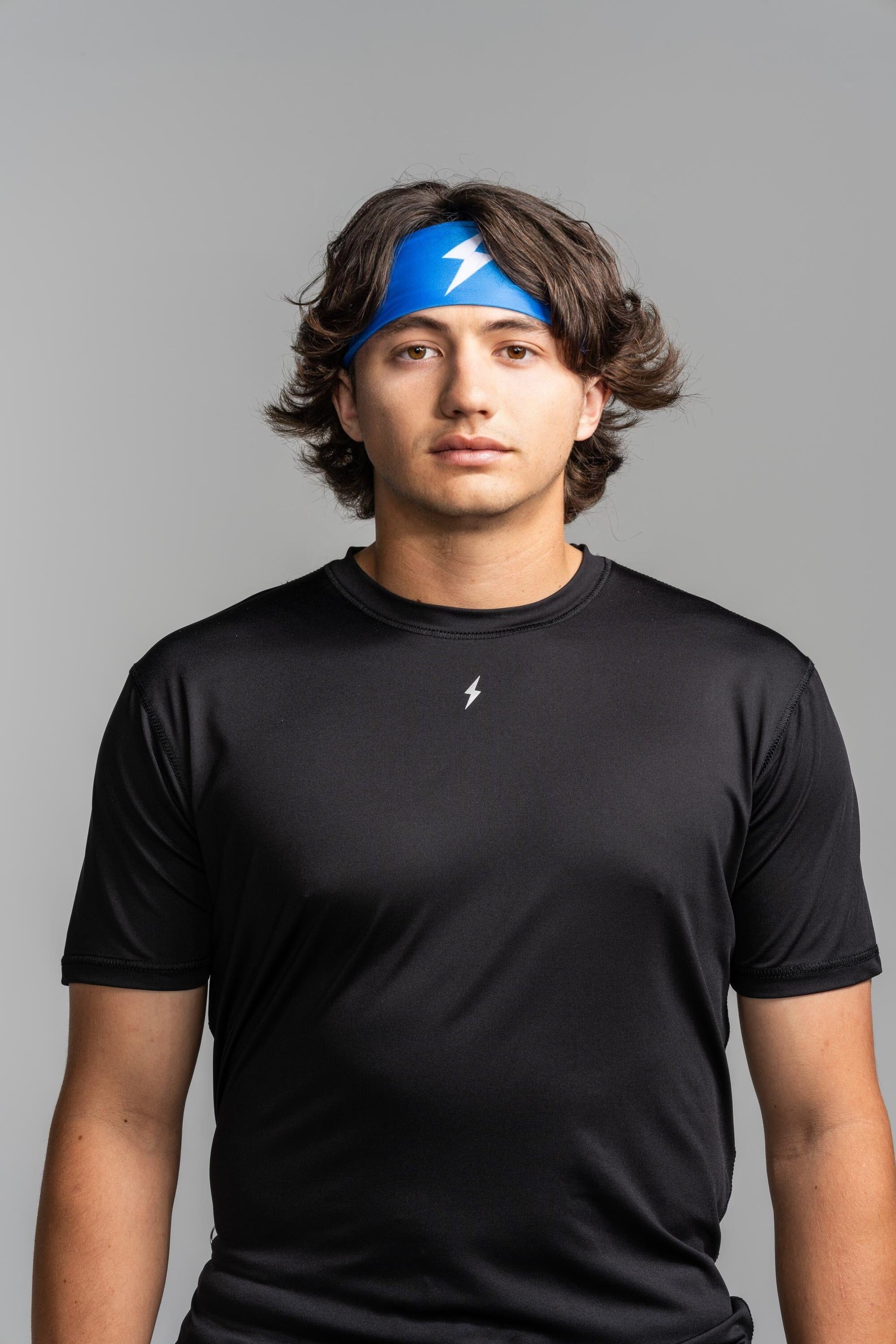 Performance Wide Headband - Royal Blue- thumb 2