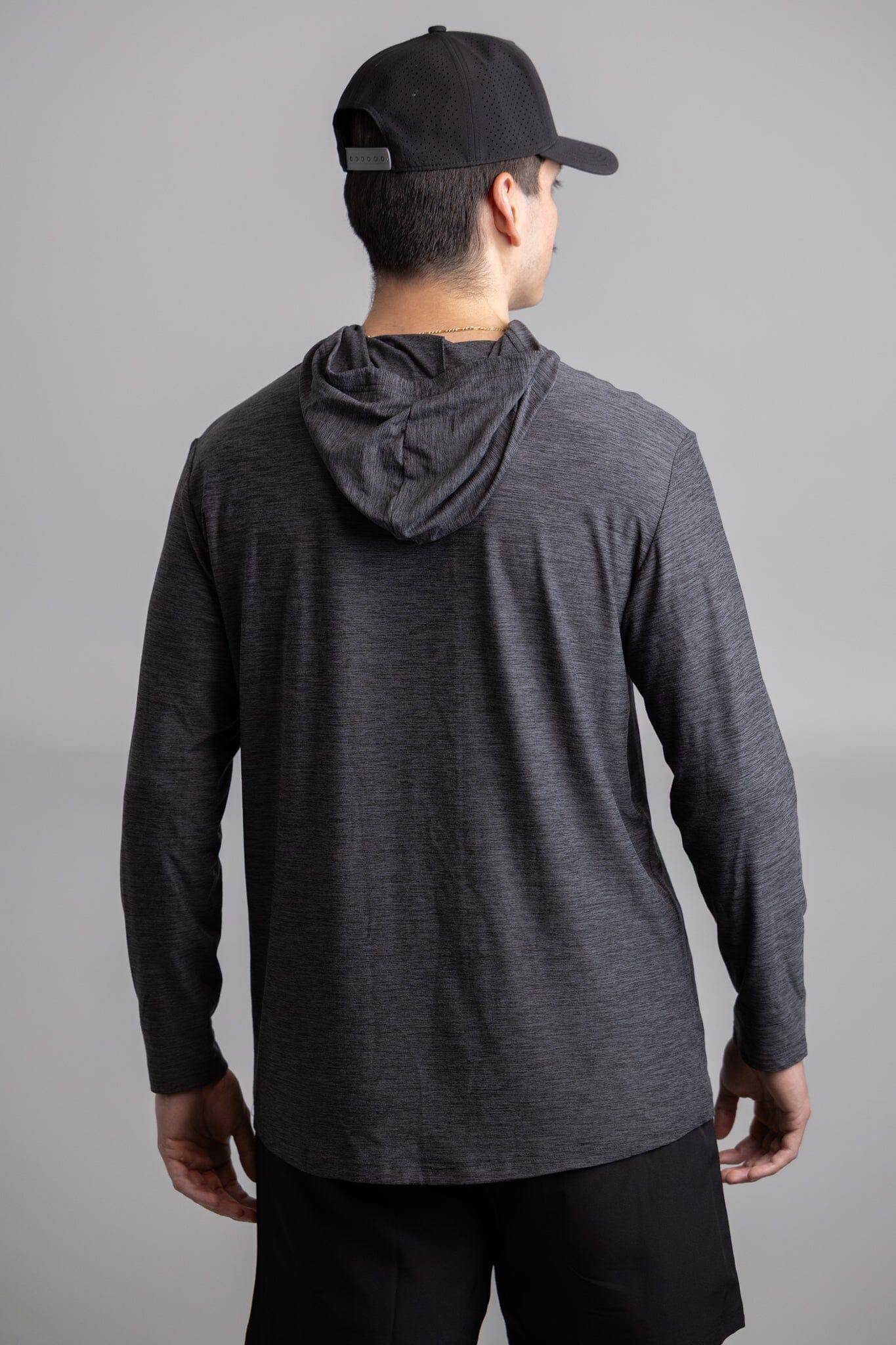 SuperSoft BOLT Long Sleeve Hoodie - Charcoal- quickbuy