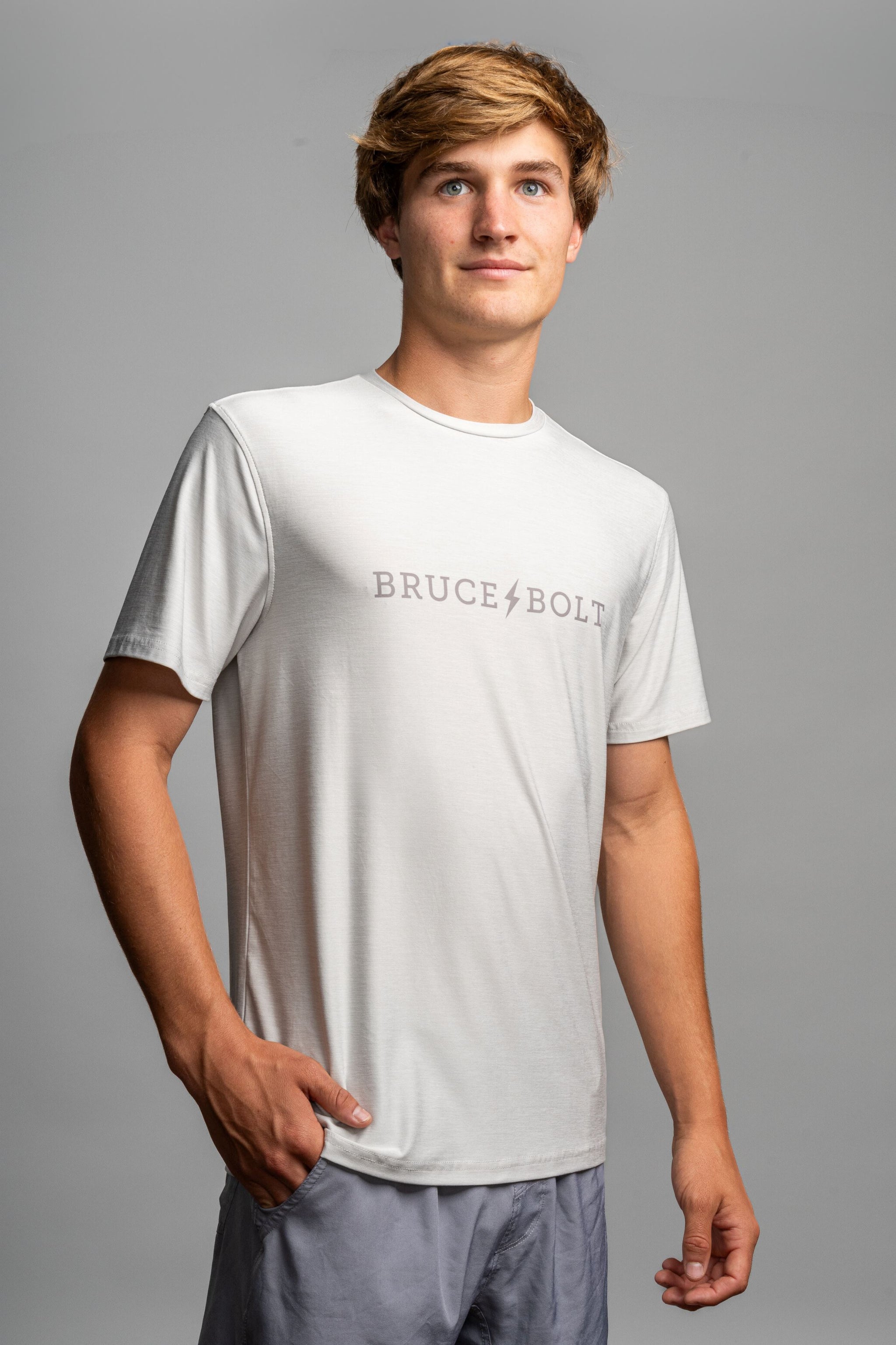 SuperSoft "BRUCE BOLT" Short Sleeve Shirt - Grey- thumb 1
