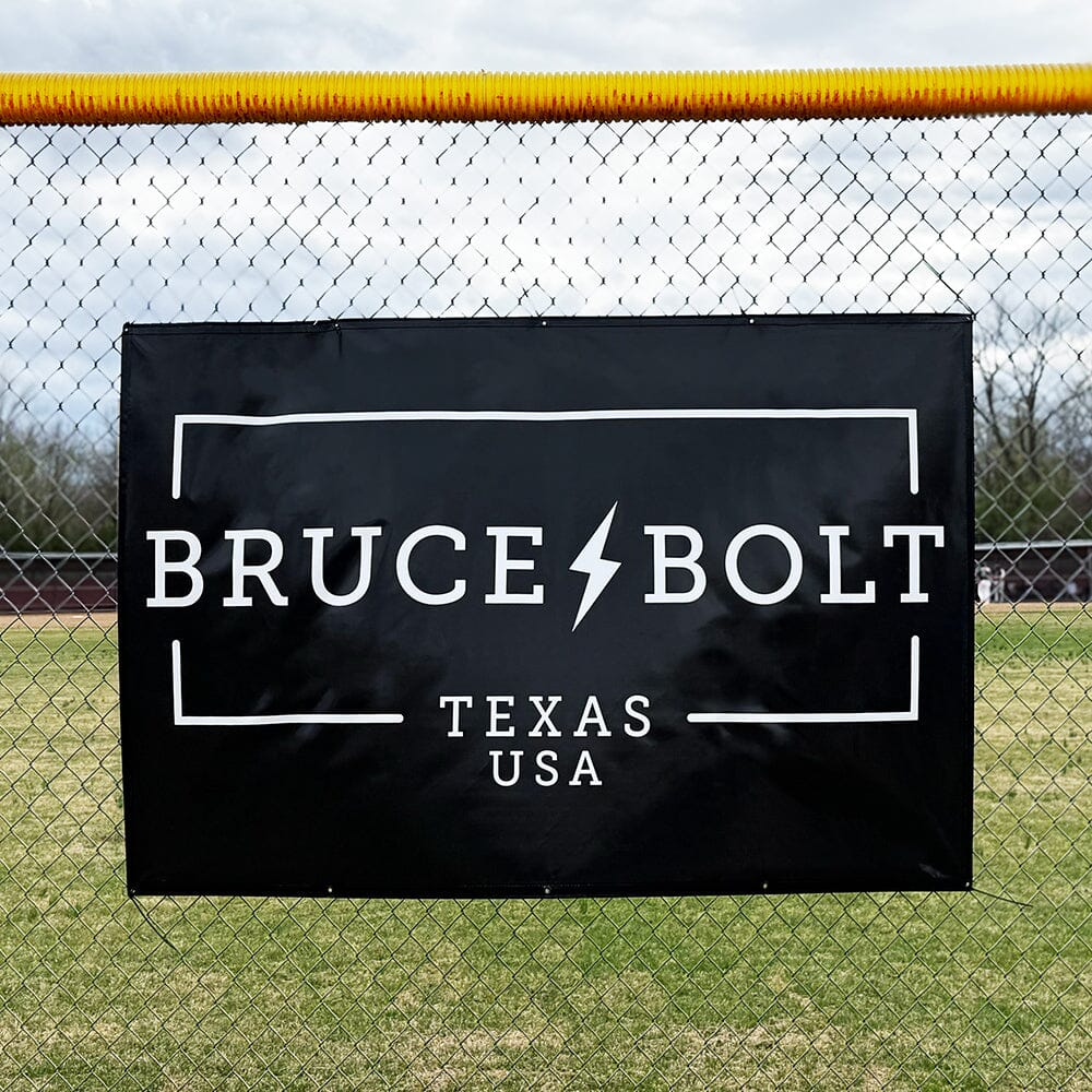 "BRUCE BOLT" Fence Banner (4' X 6') - Black- thumb 4