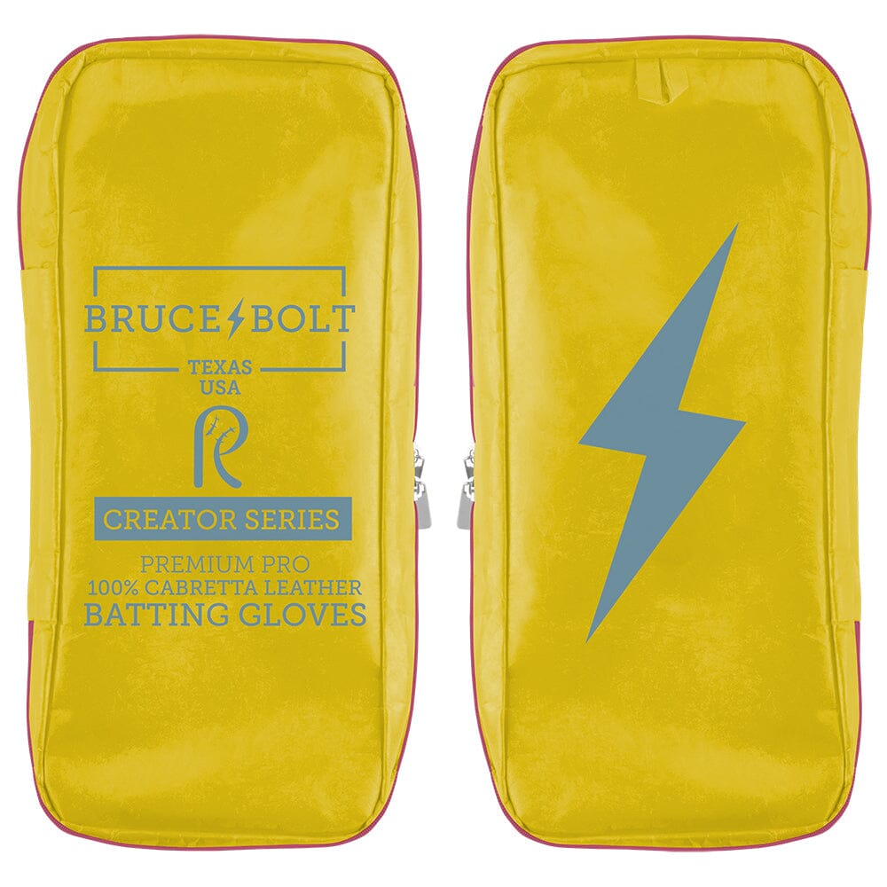 Coach RAC Creator Series Long Cuff Batting Gloves - Baby Blue/Yellow- thumb 6