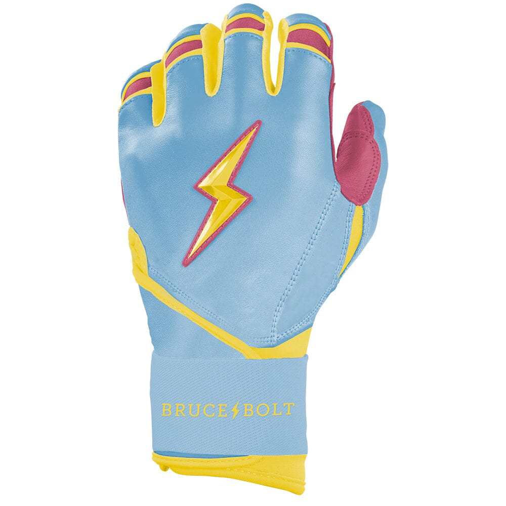 Coach RAC Creator Series Long Cuff Batting Gloves - Baby Blue/Yellow- thumb 3