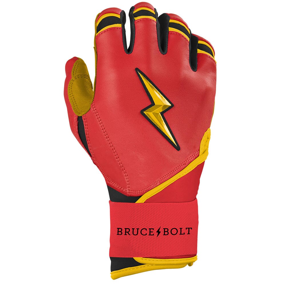 Konnor Griffin Signature Series Long Cuff Batting Gloves - Red- thumb 4