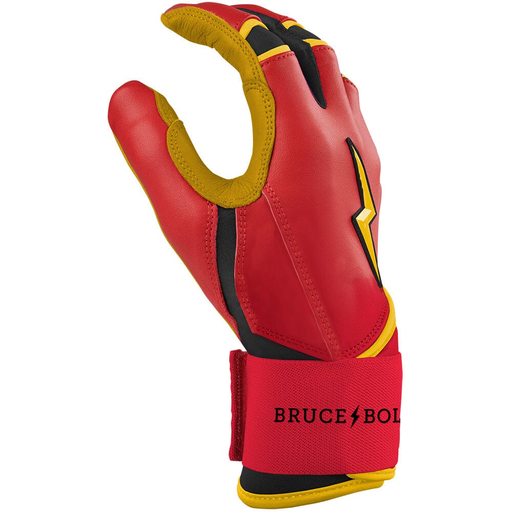 Konnor Griffin Signature Series Long Cuff Batting Gloves - Red- thumb 5