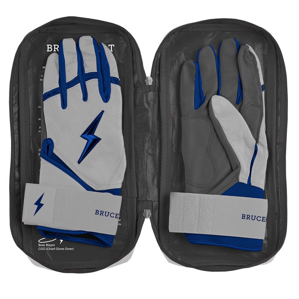 Grey Series Long Cuff Batting Gloves - Navy- thumb 6