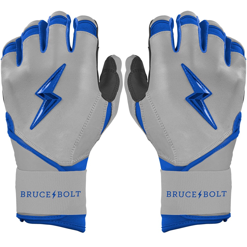 Grey Series Long Cuff Batting Gloves - Royal Blue- thumb 1