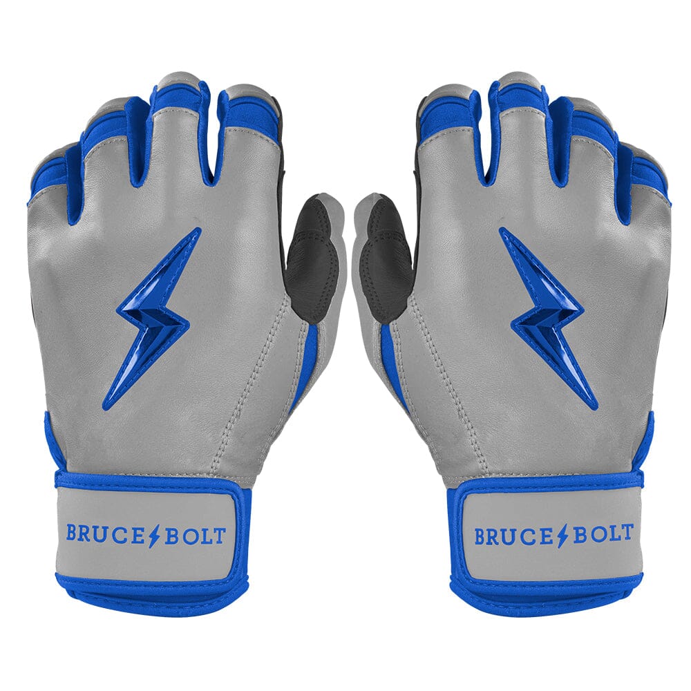 Grey Series Short Cuff Batting Gloves - Royal Blue- quickbuy