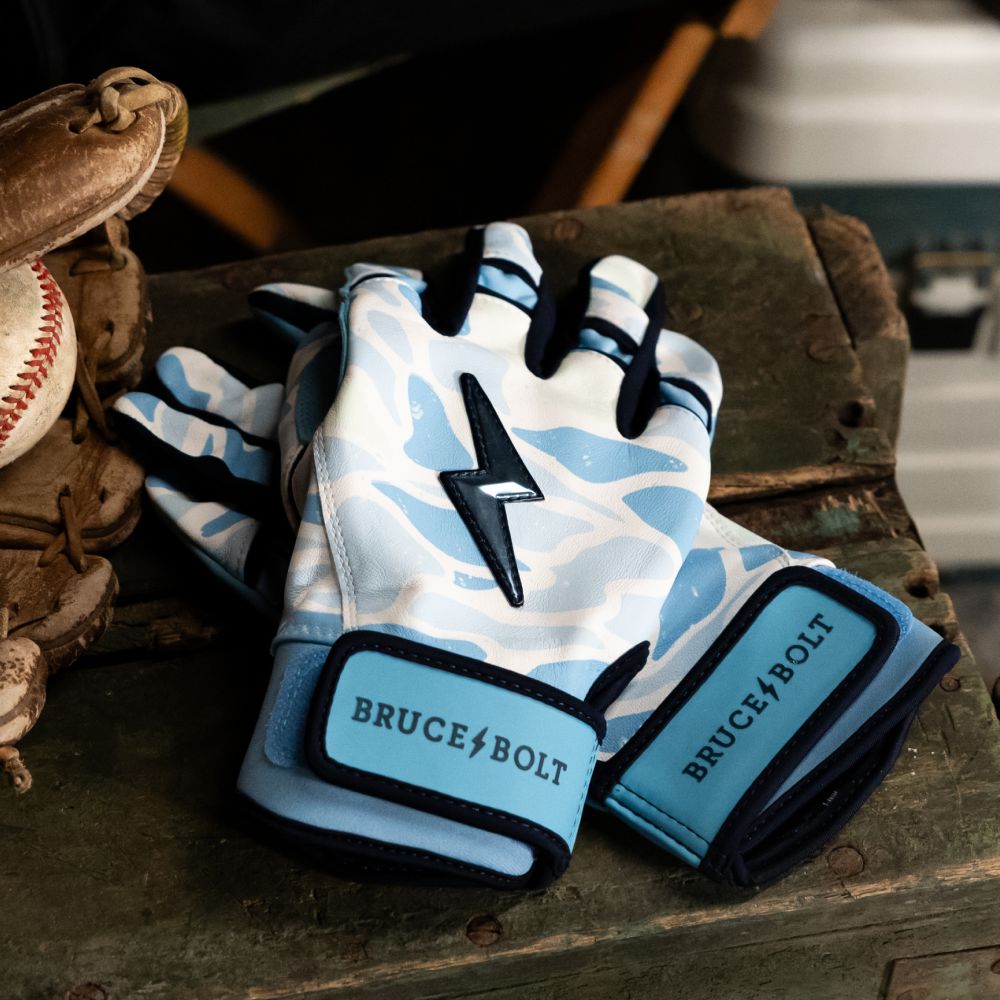 Jake Burger Signature Series Short Cuff Batting Gloves - BURLEBO Seaside Camo Blue- thumb 7