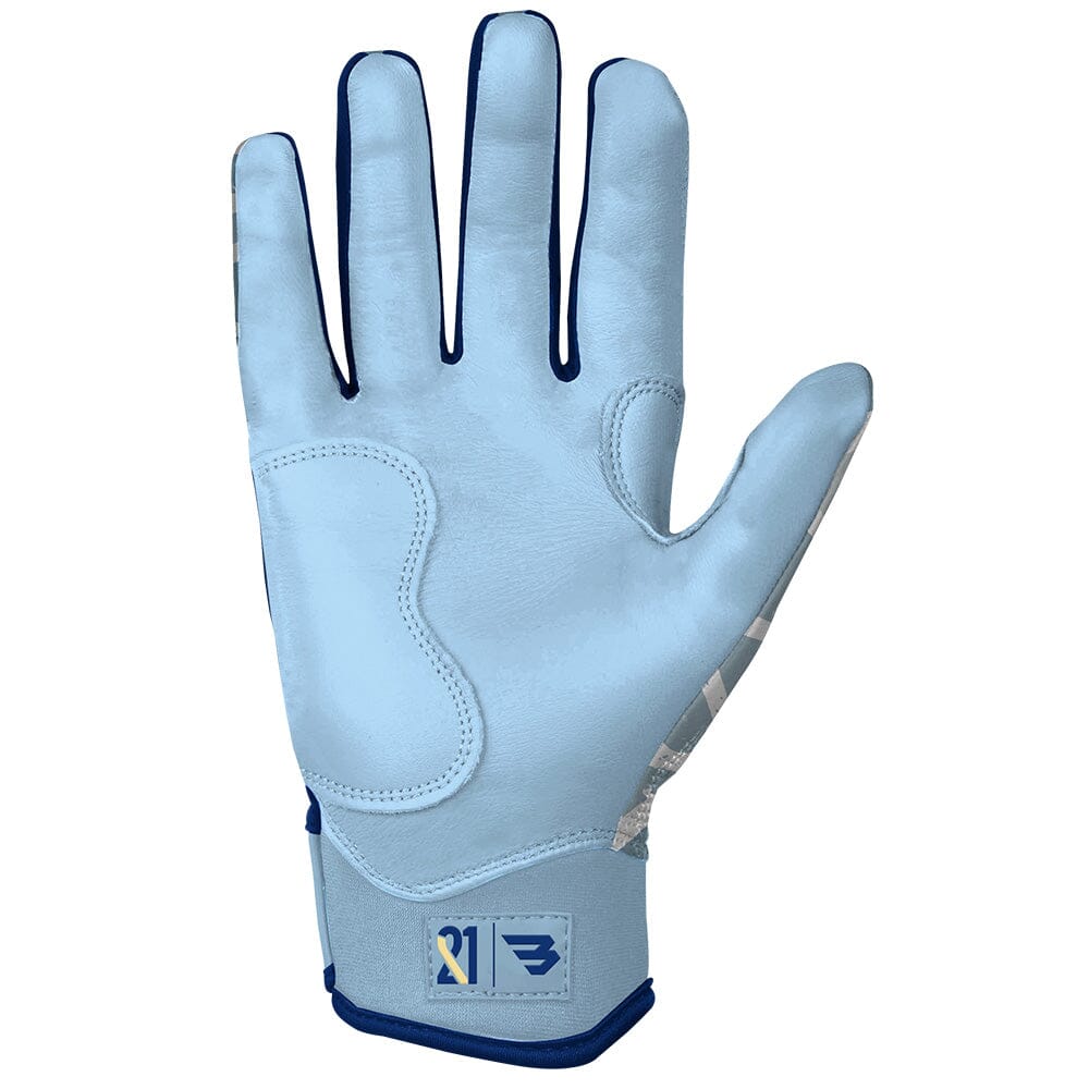 Jake Burger Signature Series Short Cuff Batting Gloves - BURLEBO Seaside Camo Blue- quickbuy