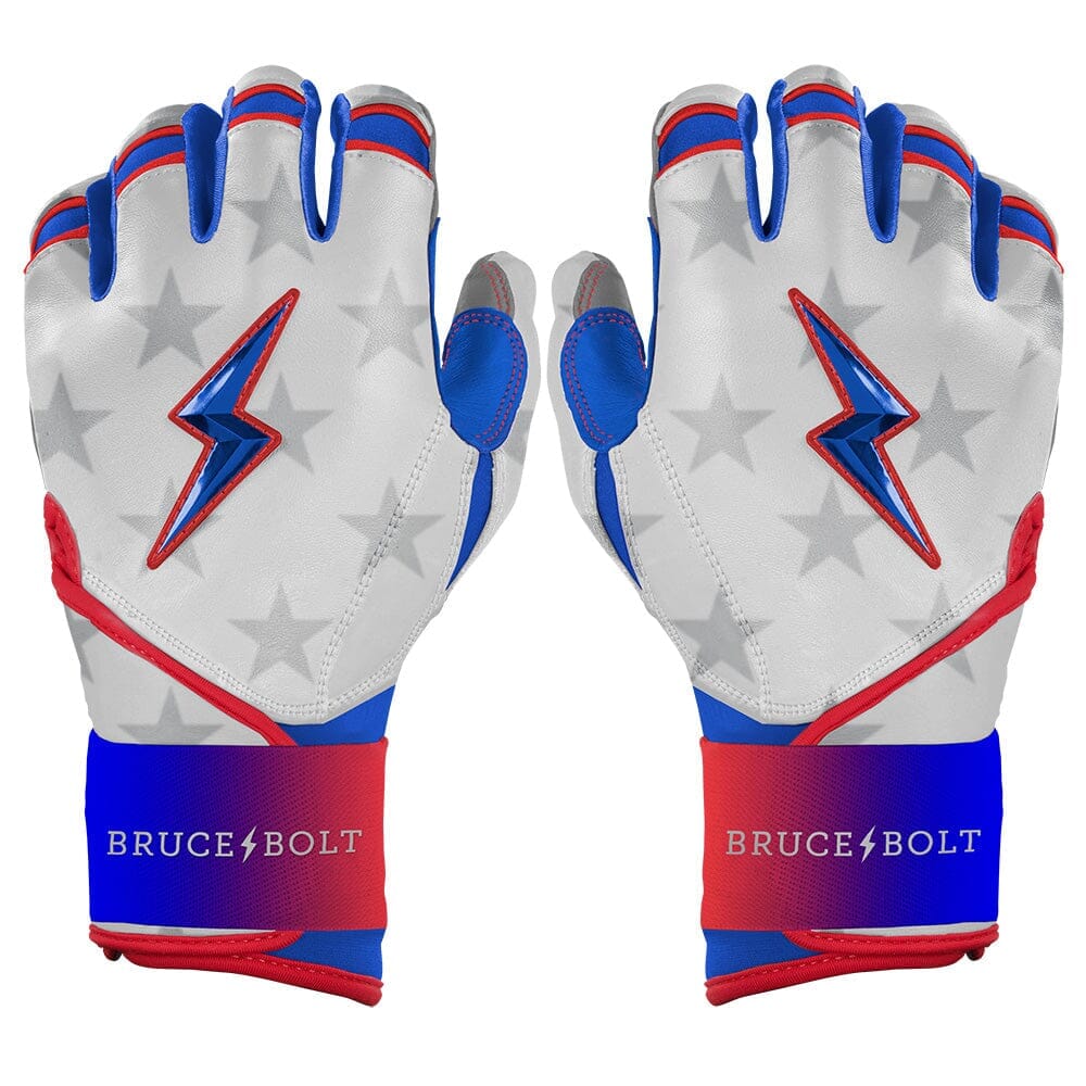 Personalized Brandon Nimmo Signature Series Long Cuff Batting Gloves - Stars & Stripes - 1