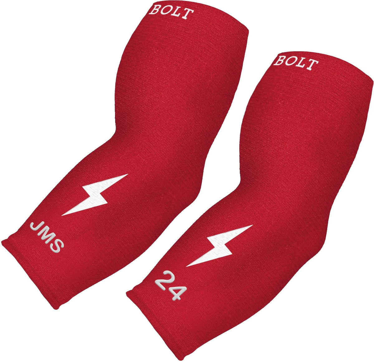 Personalized Compression ¾ Arm Sleeve | Red | BRUCE BOLT