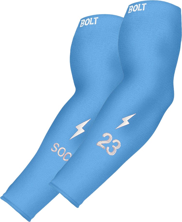 Personalized Graduated Compression Premium Arm Sleeve - Baby Blue- quickbuy