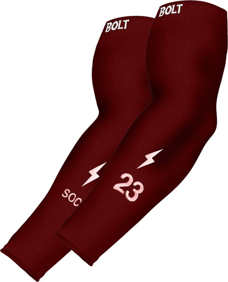 Personalized Graduated Compression Premium Arm Sleeve - Maroon- quickbuy