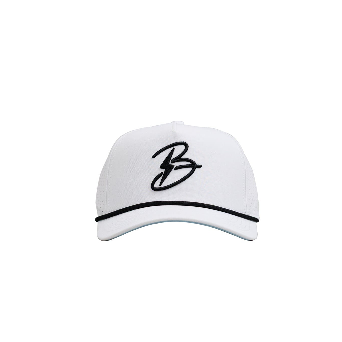 "Flying B" Pre-Curved Golf Rope Hat - White- quickbuy