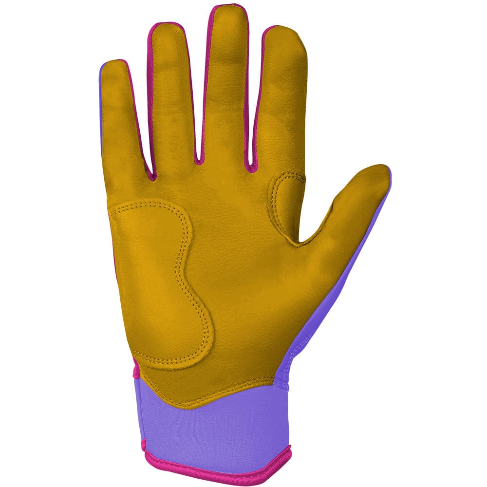 Harrison Bader Signature Series Short Cuff Batting Gloves - Lavender- quickbuy