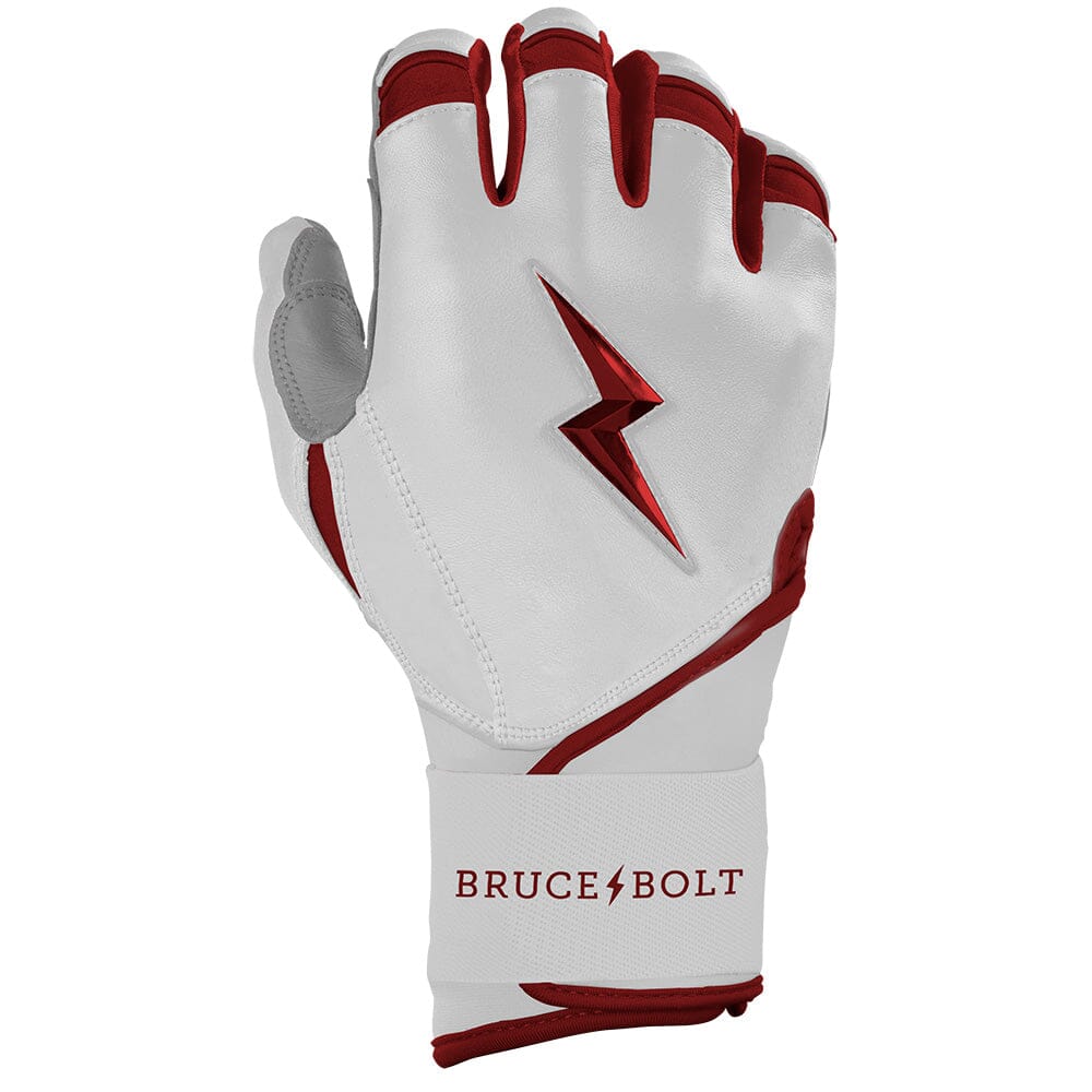 Chrome Series Long Cuff Batting Gloves - Maroon- thumb 4