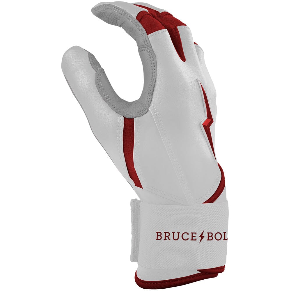 Chrome Series Long Cuff Batting Gloves - Maroon- thumb 5