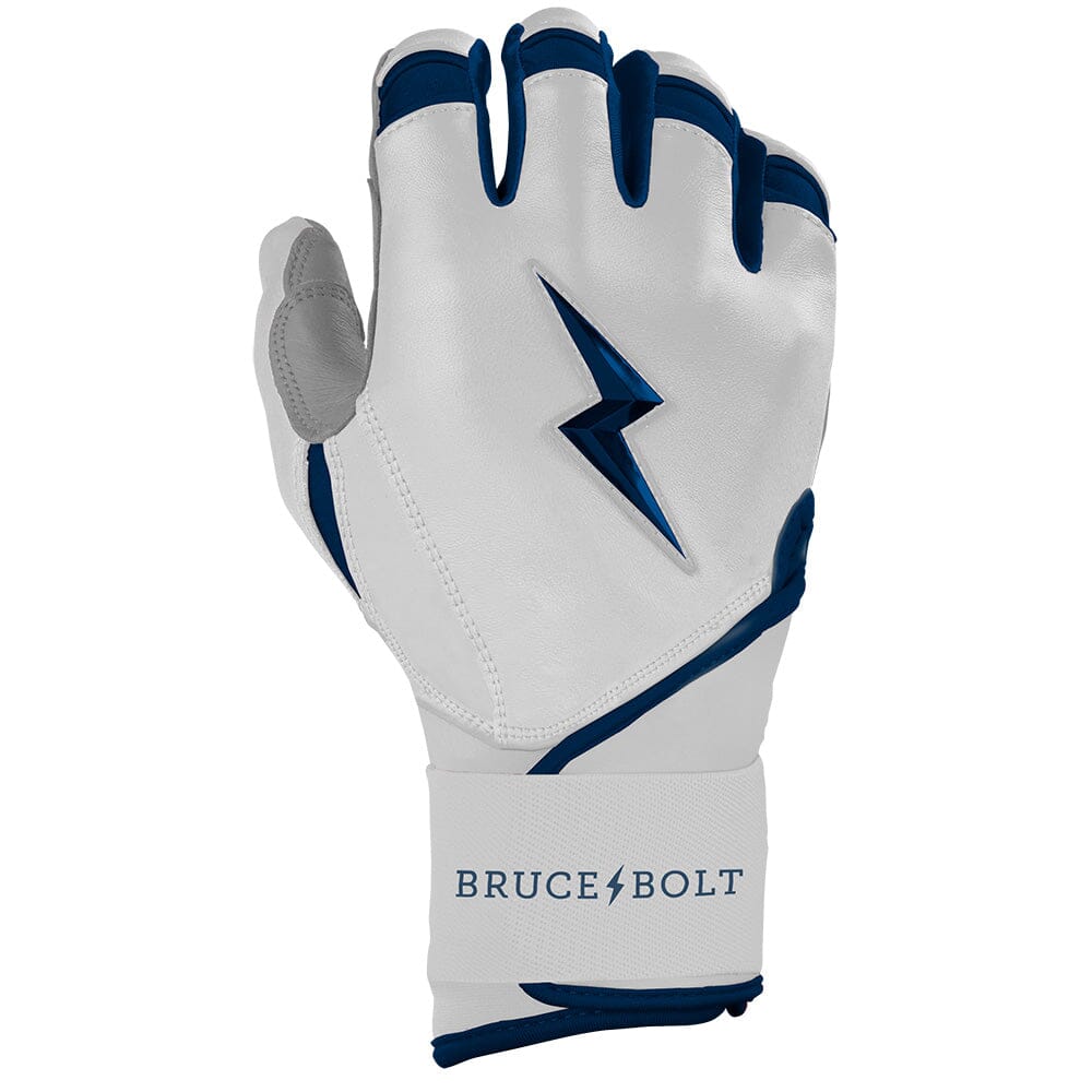 Chrome Series Long Cuff Batting Gloves - Navy- thumb 4