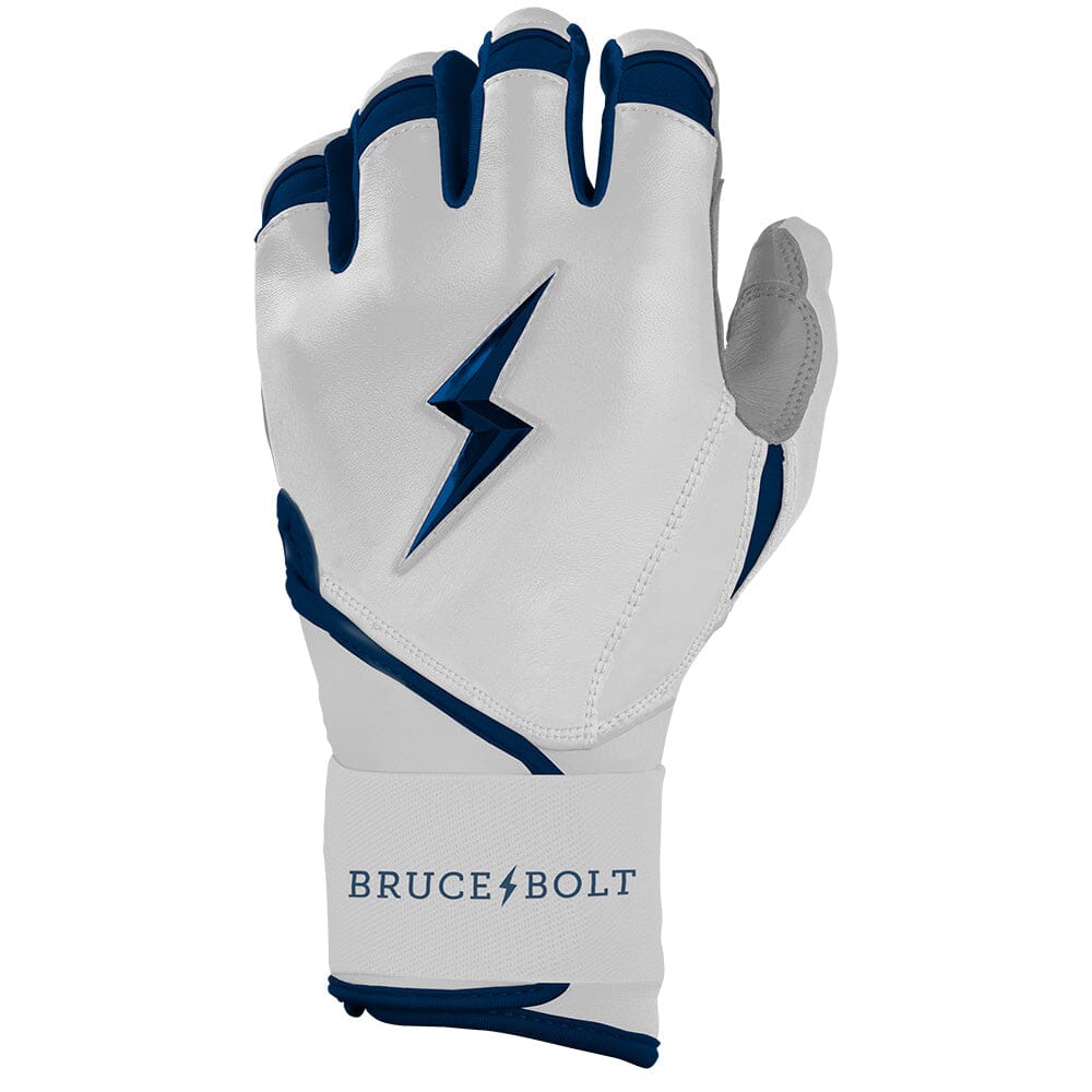 Chrome Series Long Cuff Batting Gloves - Navy- thumb 3