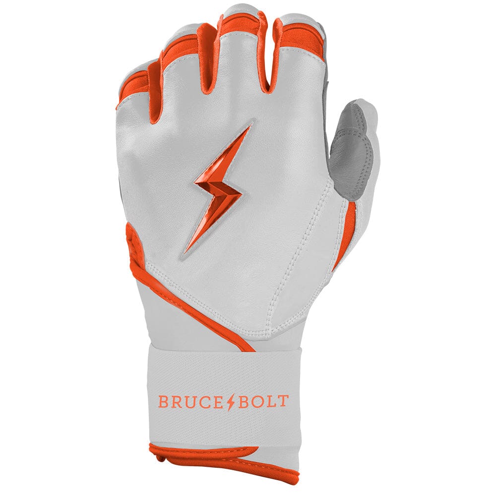Chrome Series Long Cuff Batting Gloves - Orange- thumb 3