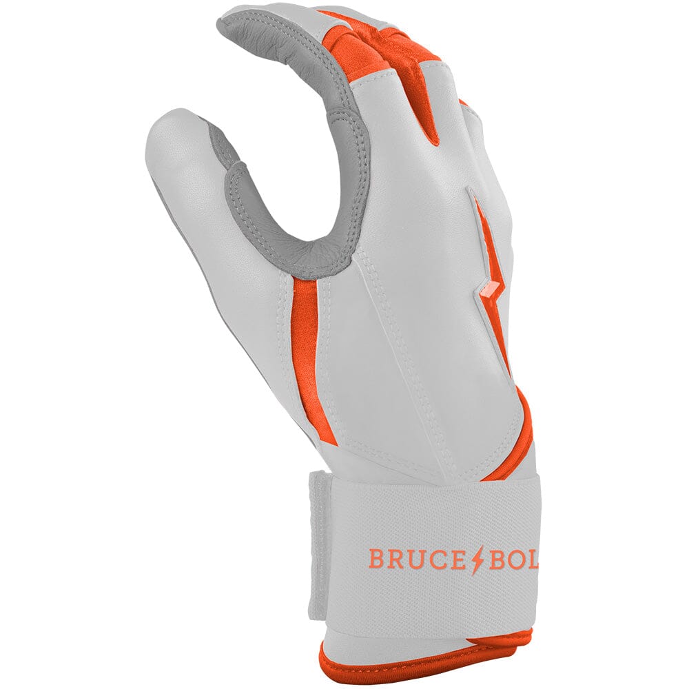 Chrome Series Long Cuff Batting Gloves - Orange- thumb 5