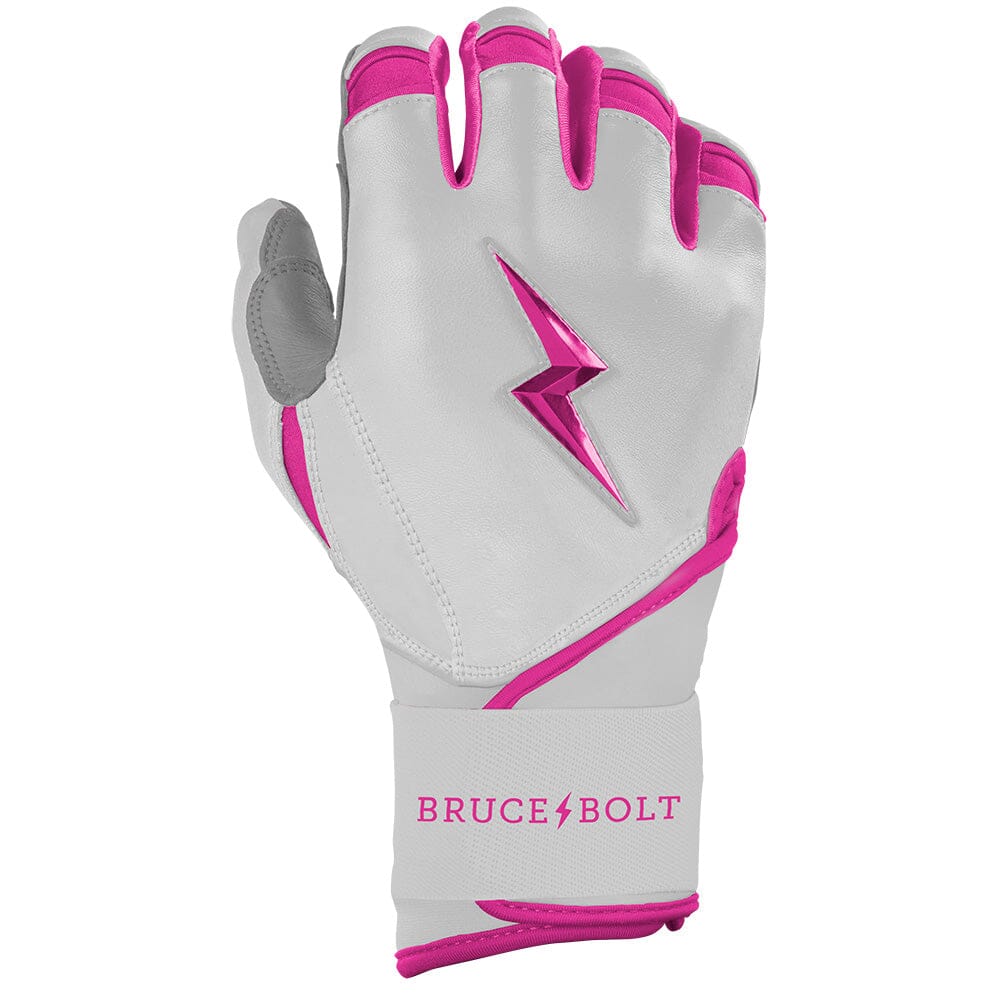 Chrome Series Long Cuff Batting Gloves - Pink- thumb 4