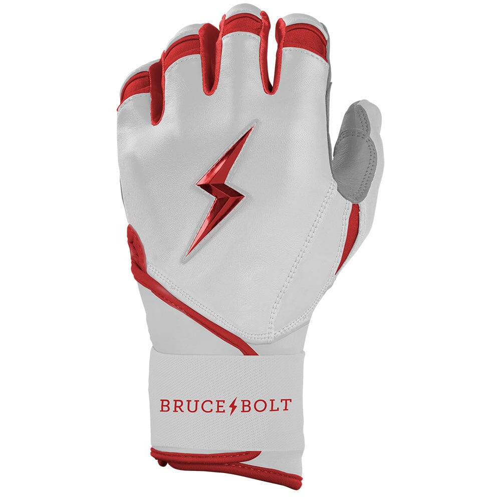 Chrome Series Long Cuff Batting Gloves - Red- thumb 3