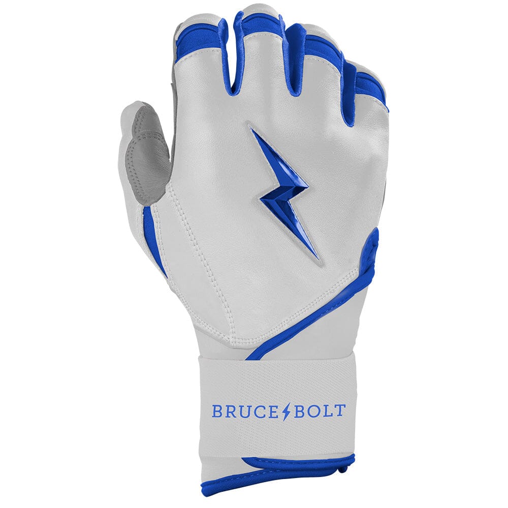 Chrome Series Long Cuff Batting Gloves - Royal- thumb 4