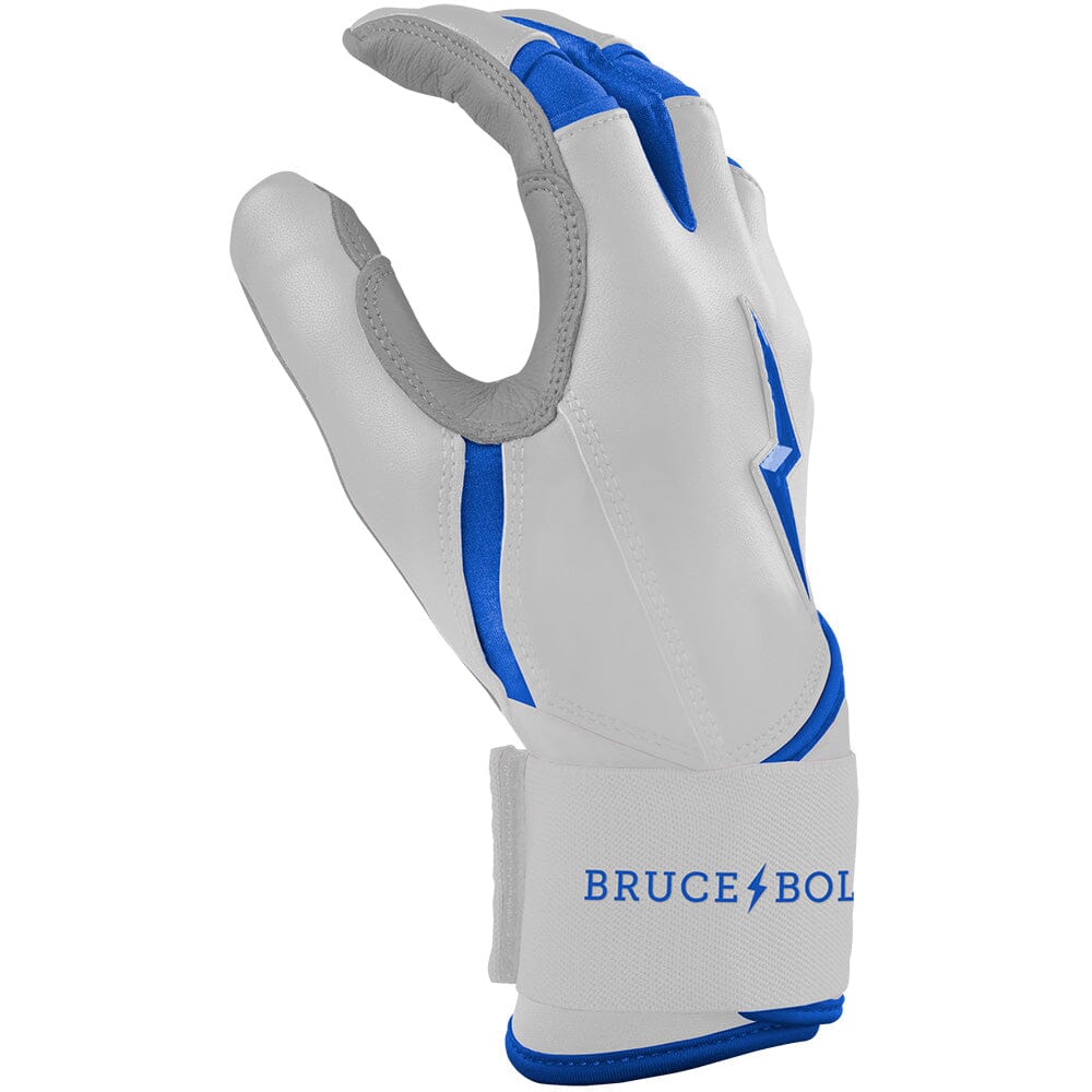 Chrome Series Long Cuff Batting Gloves - Royal- thumb 5