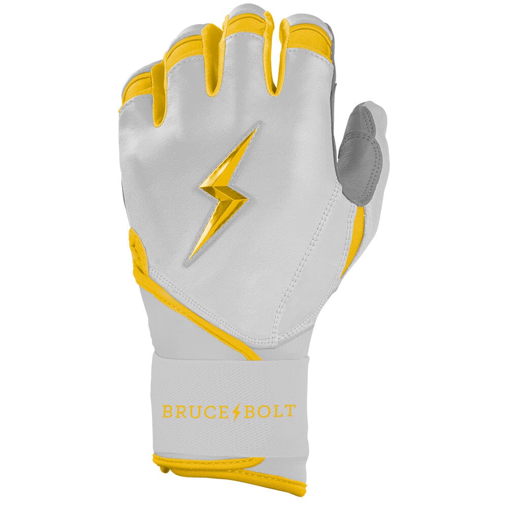 Chrome Series Long Cuff Batting Gloves - Yellow- thumb 3