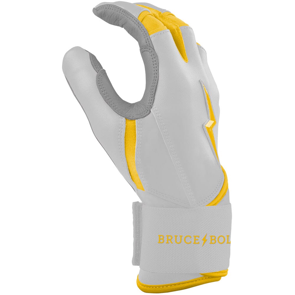 Chrome Series Long Cuff Batting Gloves - Yellow- thumb 5