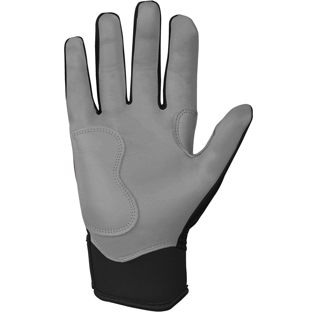 Chrome Series Short Cuff Batting Gloves - Black- thumb 2