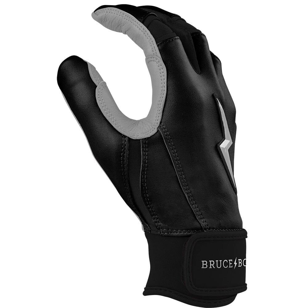 Chrome Series Short Cuff Batting Gloves - Black- thumb 5